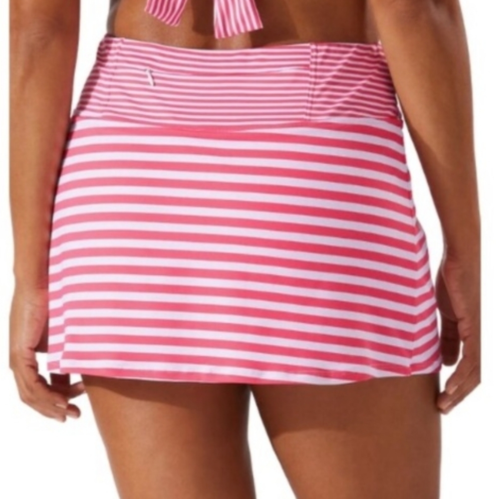 Tommy Bahama Breaker Bay Skort Pink & White High-Waist Mini Skirt Built In Short